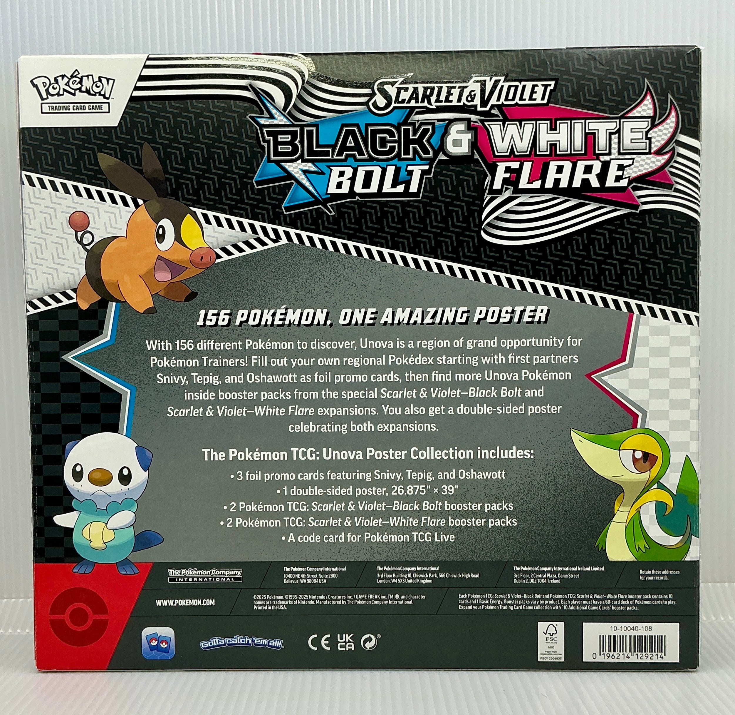 Pokémon TCG: Black Bolt & White Flare Poster Collection Box