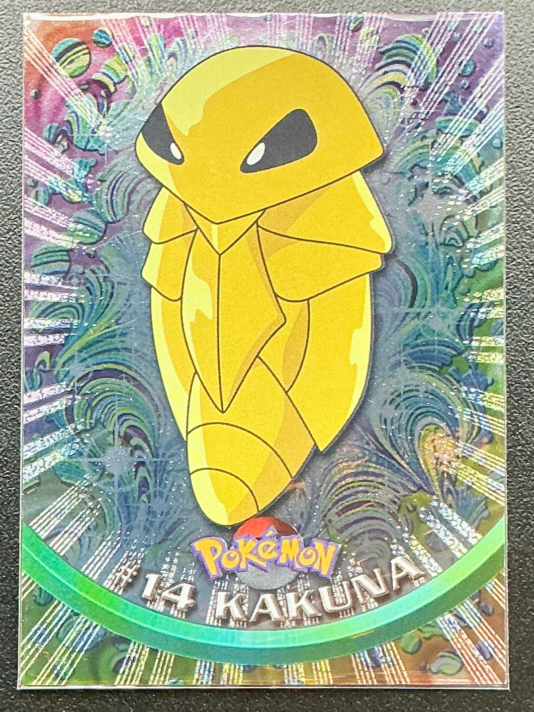 Pokémon Topps Sunrays Foil Kakuna #14 Series 1 (Black Logo)