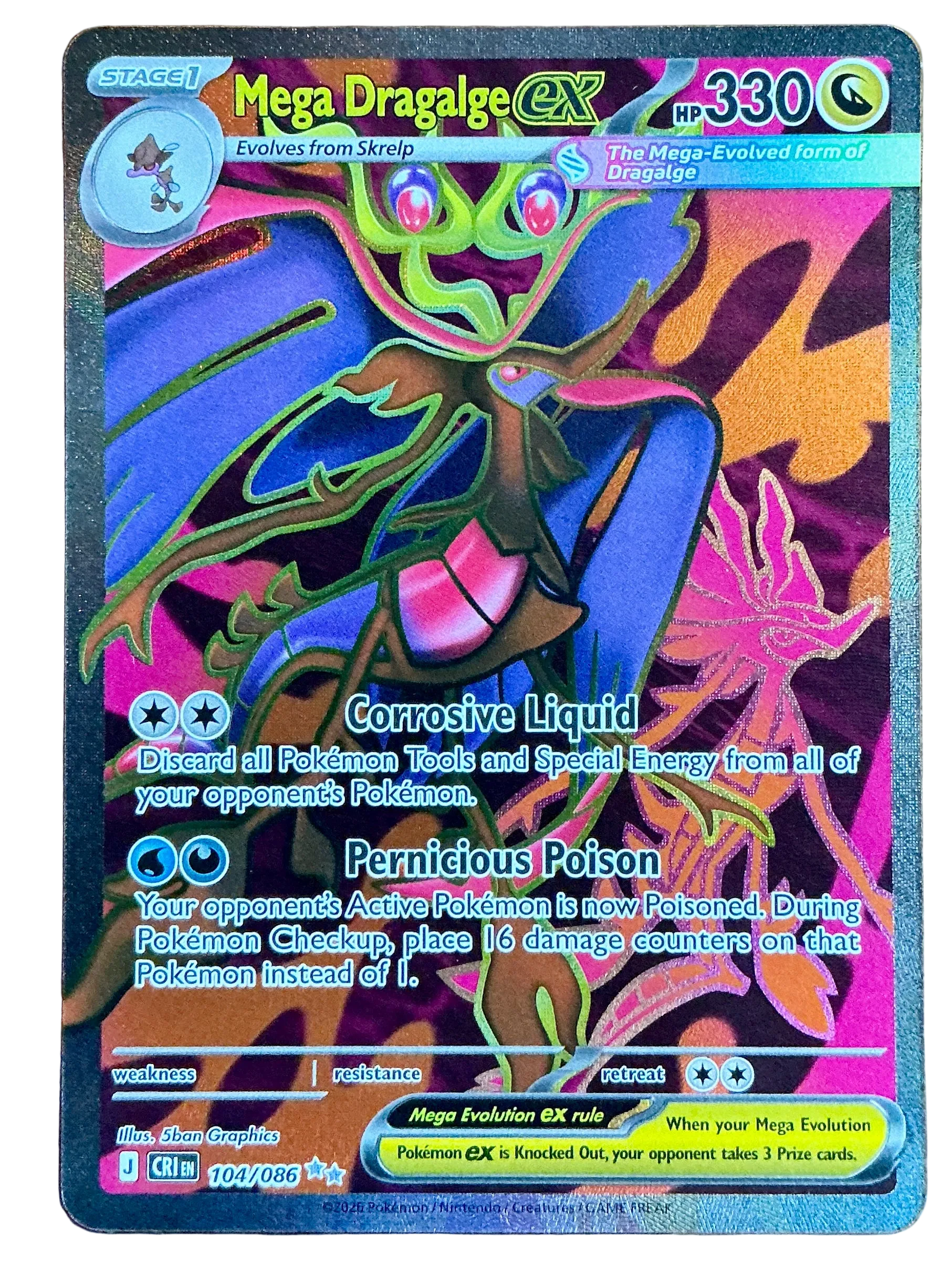Mega Dragalge ex 104/086 - Chaos Rising