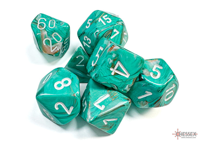 Chessex Oxi-Copper™ (White) Polyhedral Dice