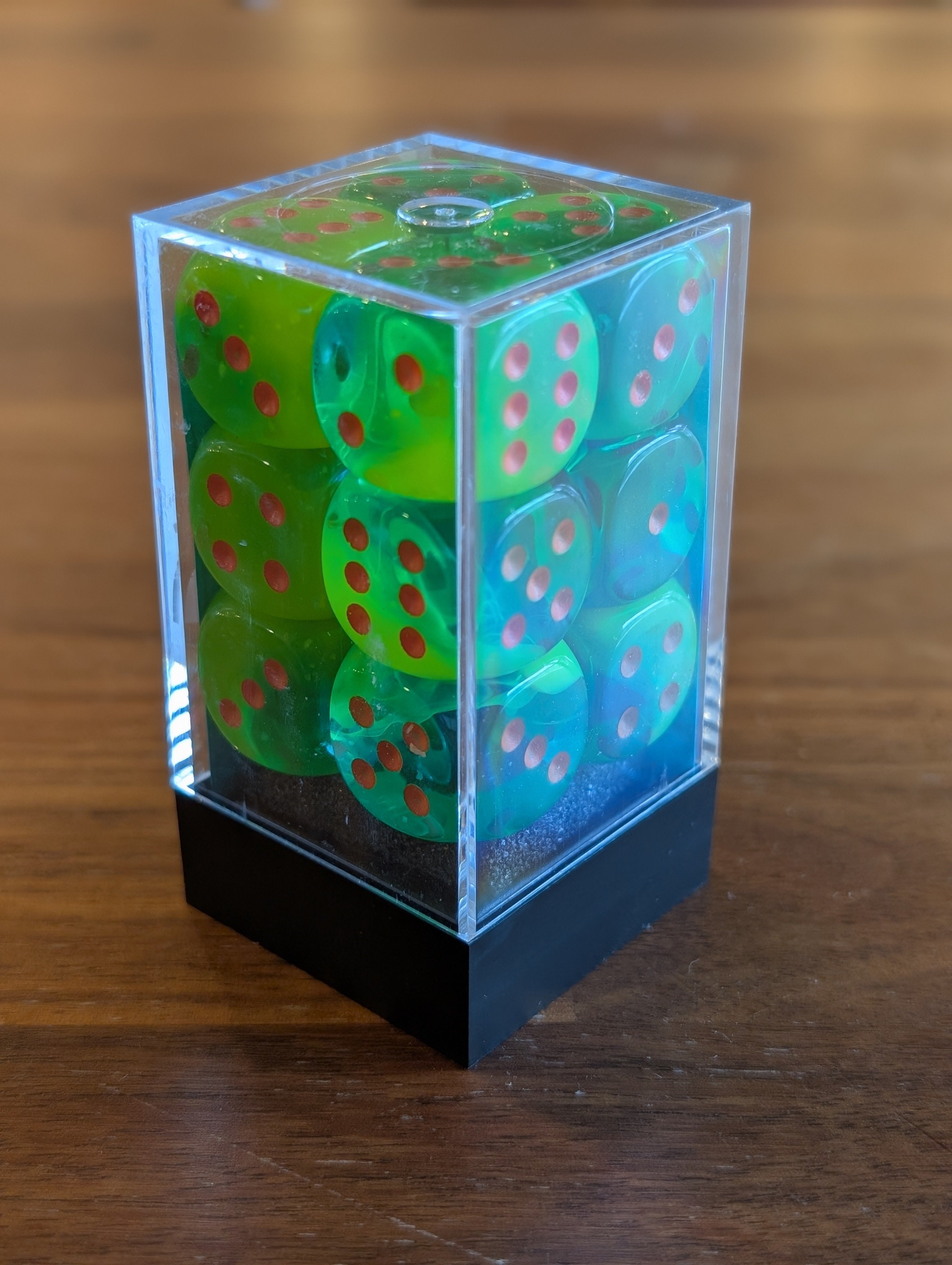 Chessex Plasma Green-Teal (Orange) 16mm