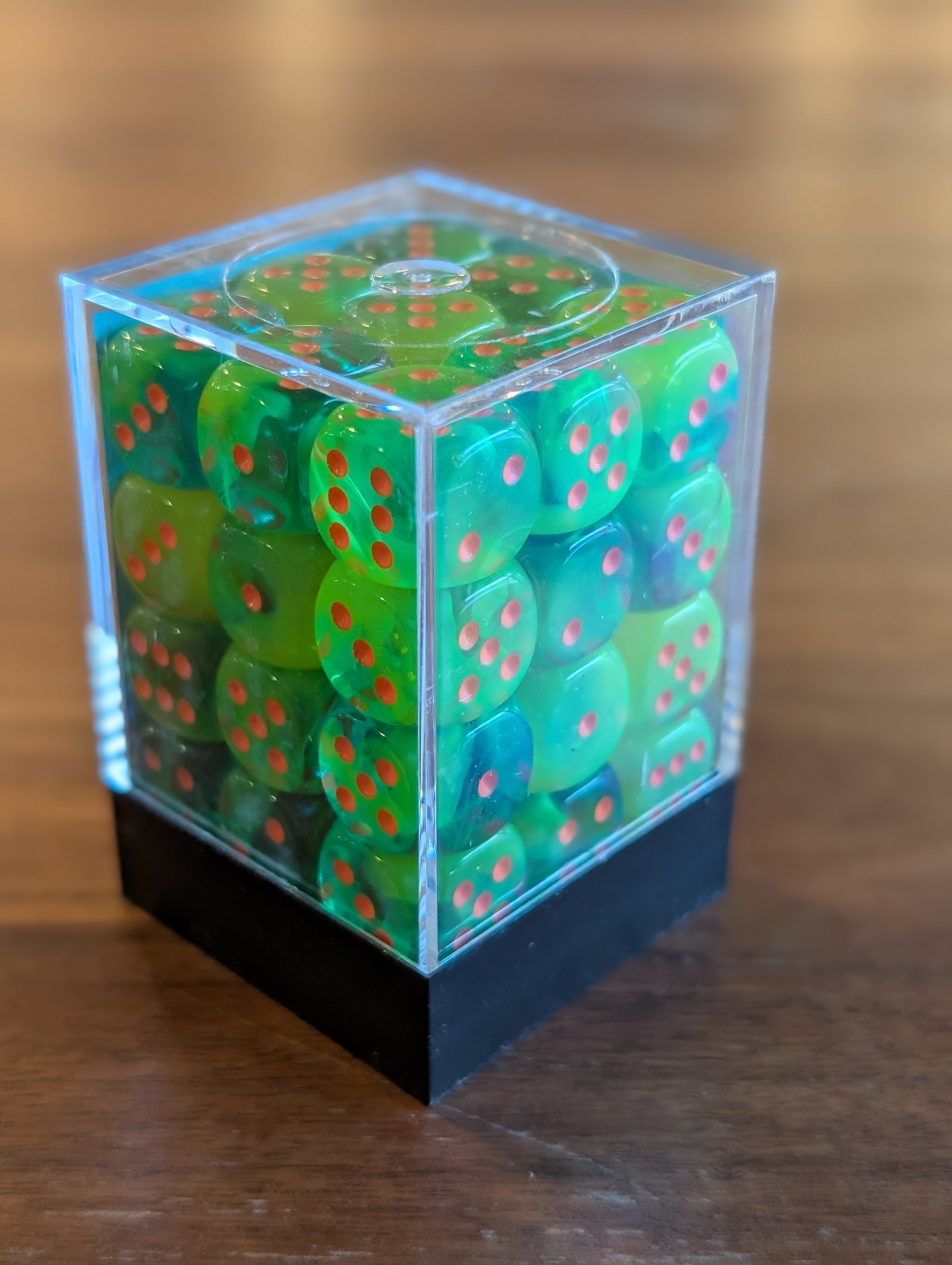 Chessex Plasma Green-Teal (Orange)