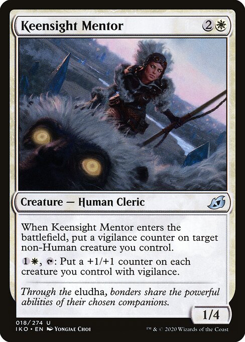 Keensight Mentor card from the Ikoria: Lair of Behemoths set