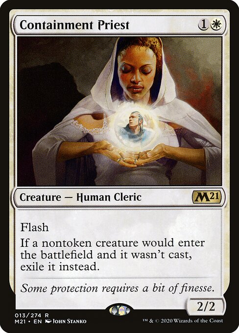 Containment Priest card from the Core Set 2021 set