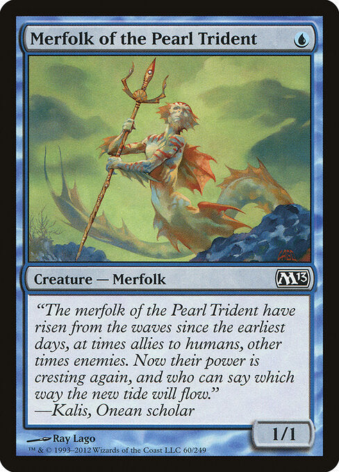 CAD Merfolk of the Pearl Trident card from the Magic 2013 set