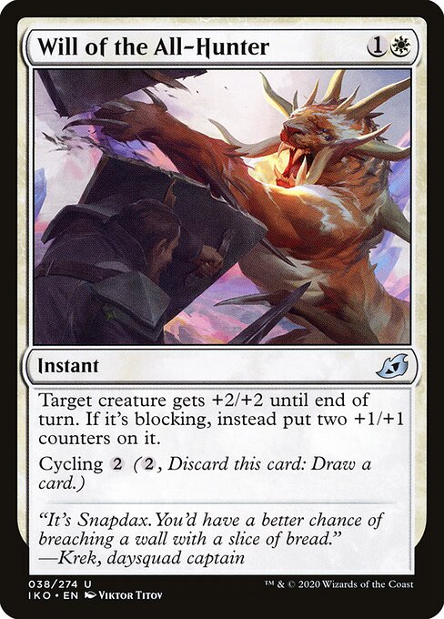 CAD Will of the All-Hunter card from the Ikoria: Lair of Behemoths set