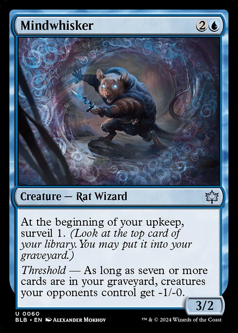 CAD Mindwhisker card from the Bloomburrow set