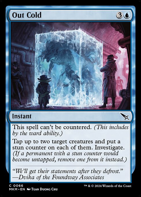 CAD Out Cold card from the Murders at Karlov Manor set
