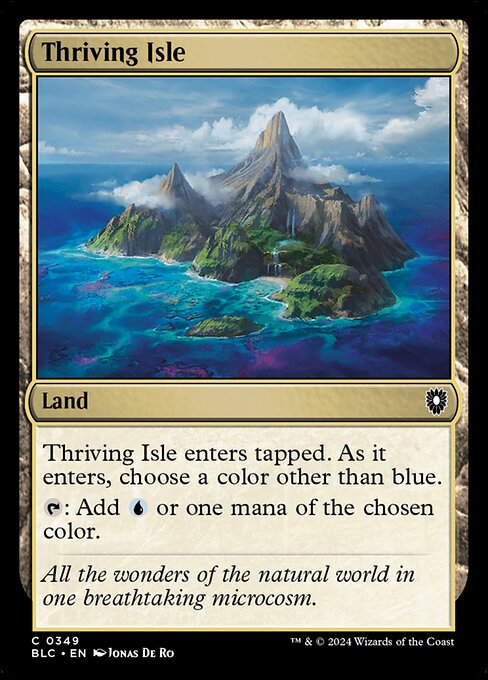 CAD Thriving Isle card from the Bloomburrow Commander set