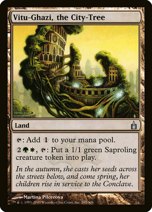 Vitu-Ghazi, the City-Tree card from the Ravnica: City of Guilds set