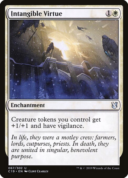 Intangible Virtue card from the Commander 2019 set