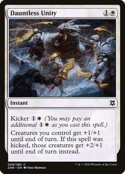Dauntless Unity card from the Zendikar Rising set