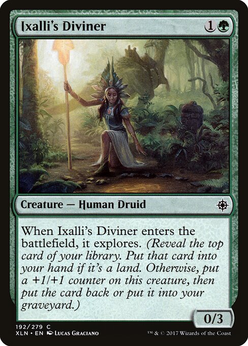 CAD Ixalli's Diviner card from the Ixalan set