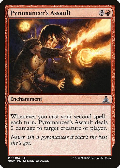 Pyromancer's Assault card from the Oath of the Gatewatch set