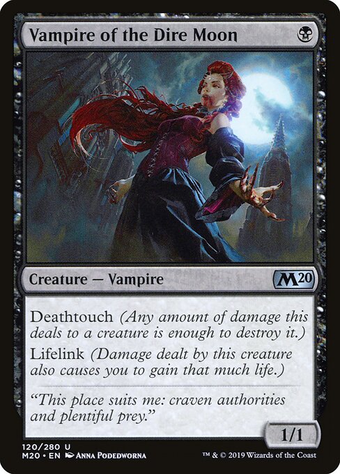 Vampire of the Dire Moon card from the Core Set 2020 set