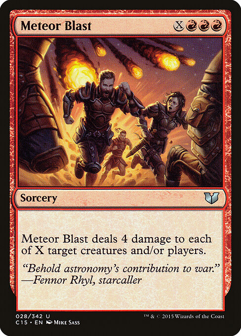 Meteor Blast card from the Commander 2015 set