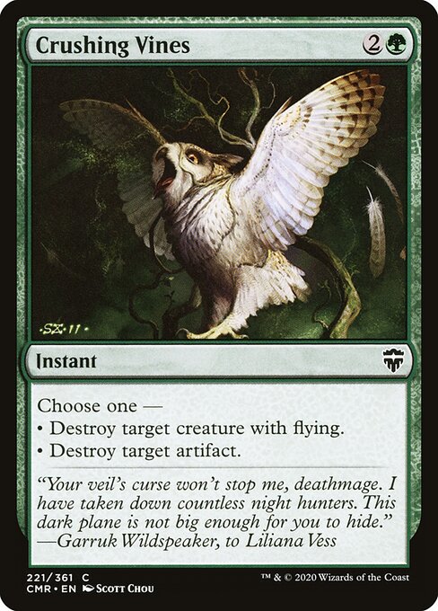 Crushing Vines card from the Commander Legends set