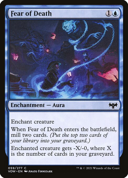 CAD Fear of Death card from the Innistrad: Crimson Vow set