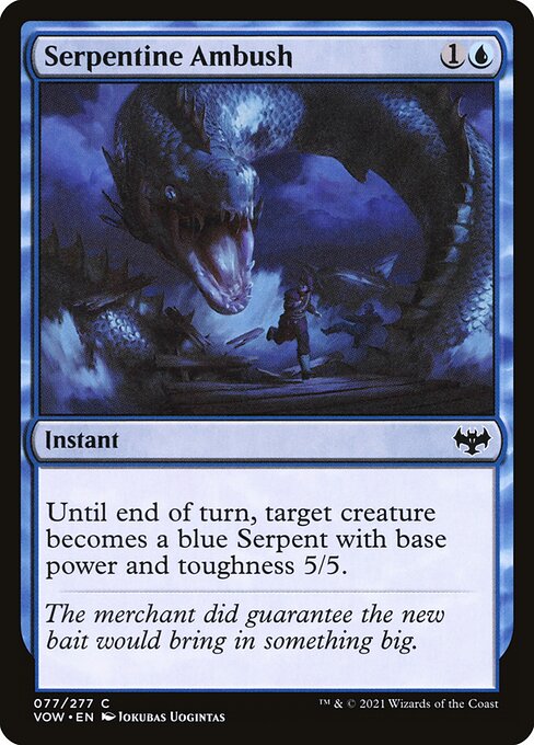 CAD Serpentine Ambush card from the Innistrad: Crimson Vow set