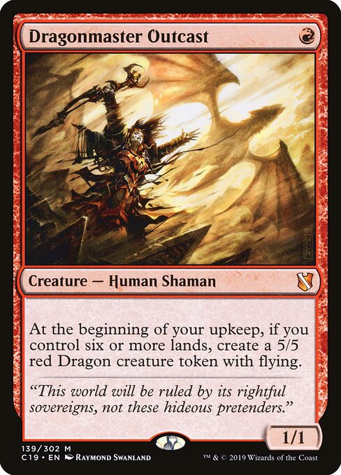 Dragonmaster Outcast card from the Commander 2019 set