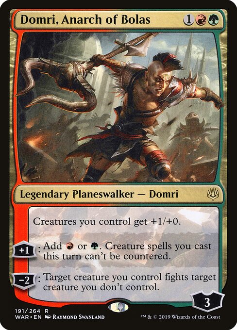 Domri, Anarch of Bolas card from the War of the Spark set