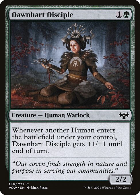 CAD Dawnhart Disciple card from the Innistrad: Crimson Vow set