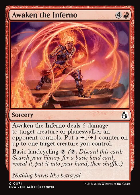 CAD Awaken the Inferno card from the Reality Fracture set
