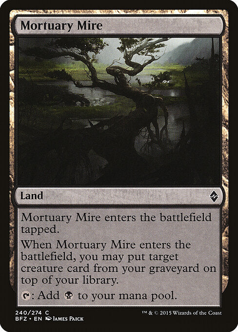 Mortuary Mire card from the Battle for Zendikar set