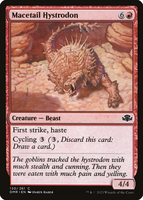 Macetail Hystrodon card from the Dominaria Remastered set
