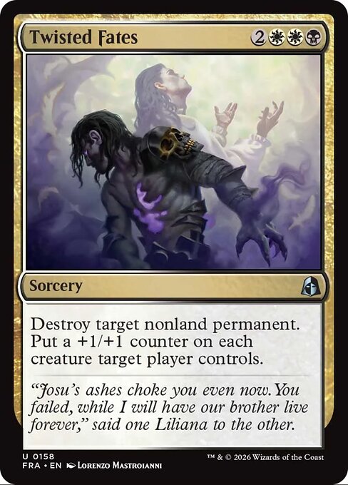 CAD Twisted Fates card from the Reality Fracture set