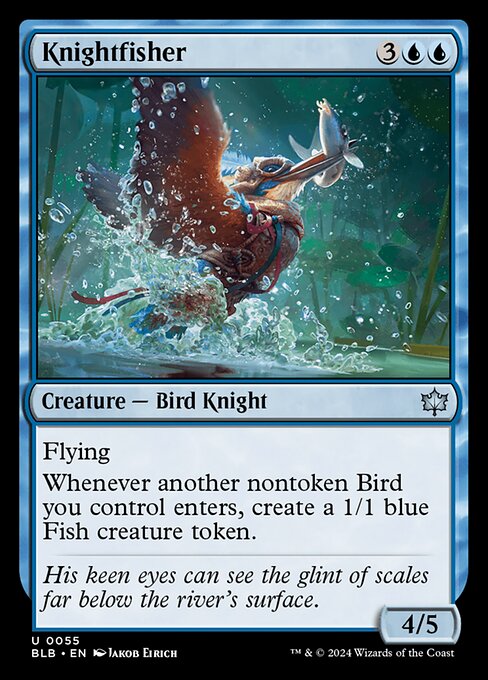CAD Knightfisher card from the Bloomburrow set