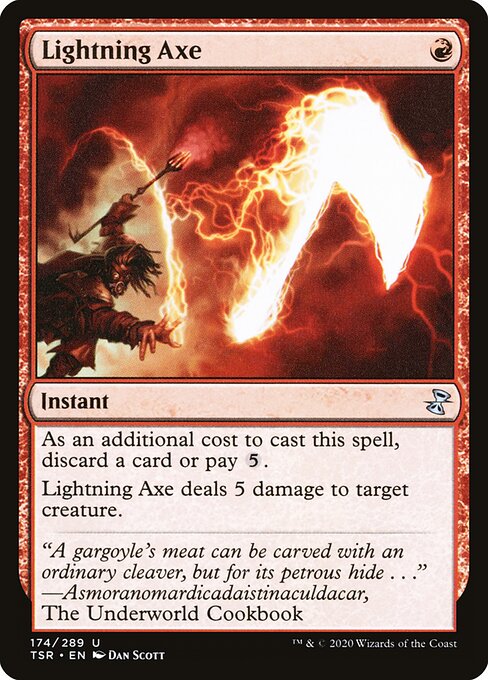 Lightning Axe card from the Time Spiral Remastered set