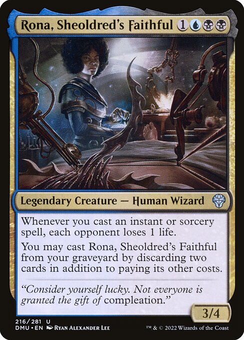 CAD Rona, Sheoldred's Faithful card from the Dominaria United set