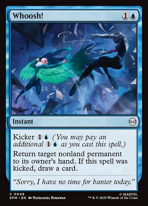 CAD Whoosh! card from the Marvel's Spider-Man set
