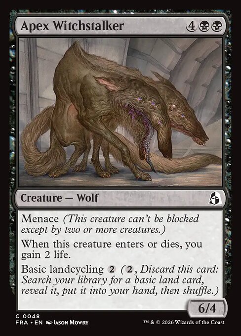 Foil CAD Apex Witchstalker card from the Reality Fracture set