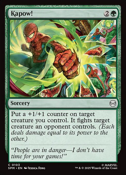 CAD Kapow! card from the Marvel's Spider-Man set