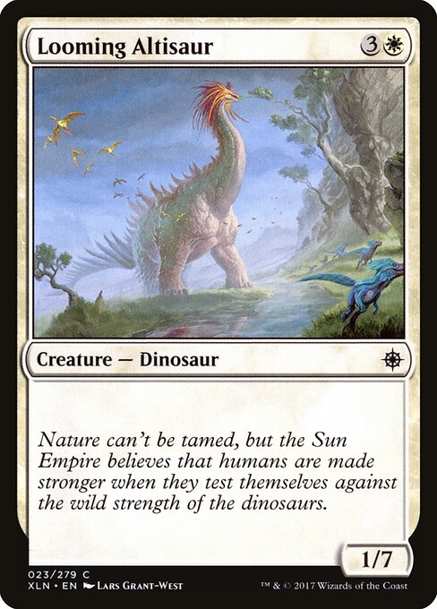 Looming Altisaur card from the Ixalan set