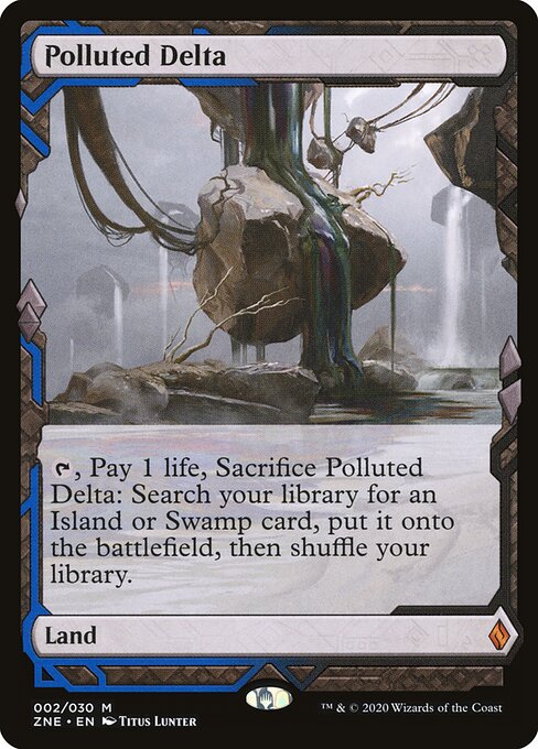 CAD Polluted Delta card from the Zendikar Rising Expeditions set
