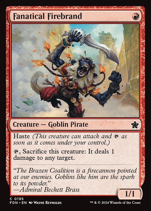 Fanatical Firebrand card from the Foundations set