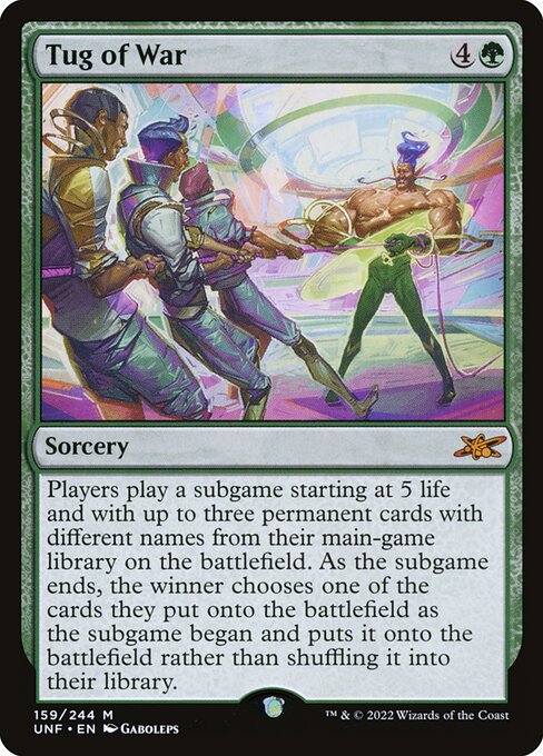 CAD Tug of War card from the Unfinity set