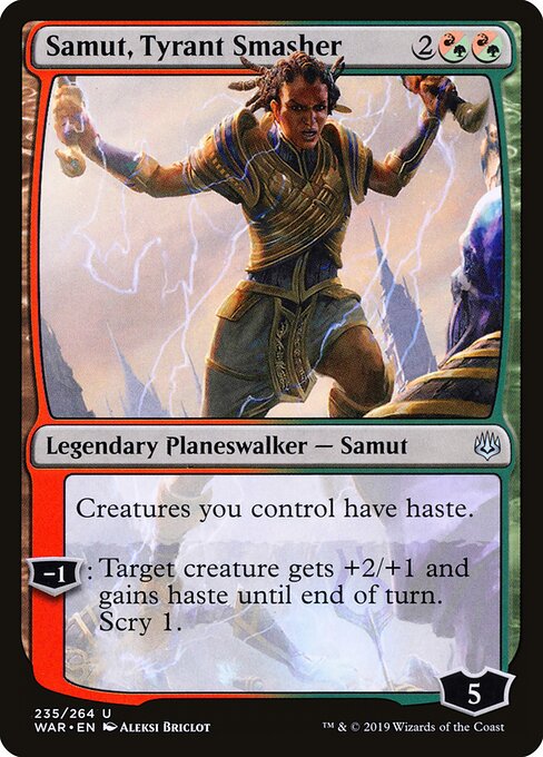 Samut, Tyrant Smasher card from the War of the Spark set