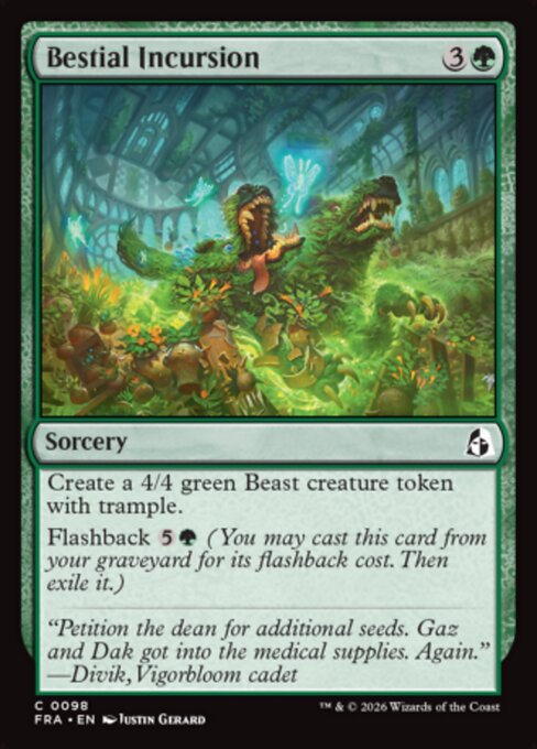 CAD Bestial Incursion card from the Reality Fracture set