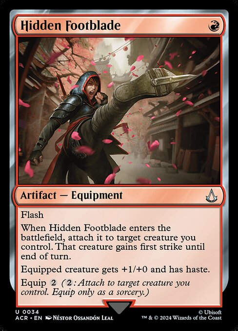 Hidden Footblade card from the Assassin's Creed set