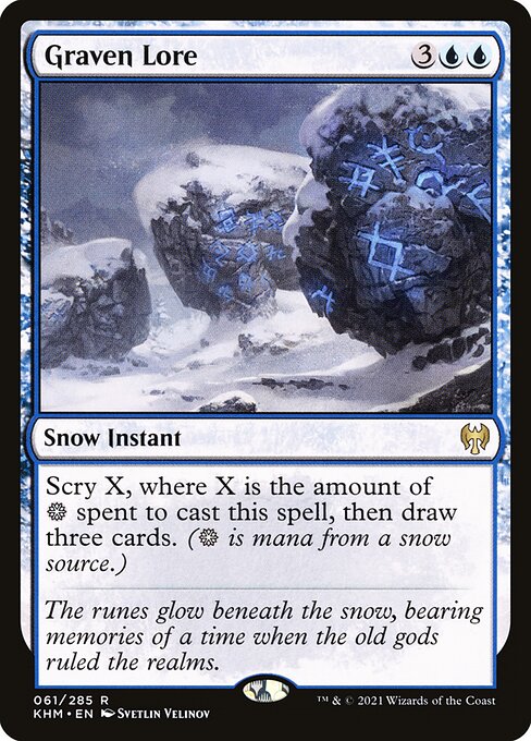 Graven Lore card from the Kaldheim set