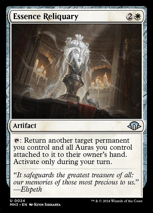 Essence Reliquary card from the Modern Horizons 3 set