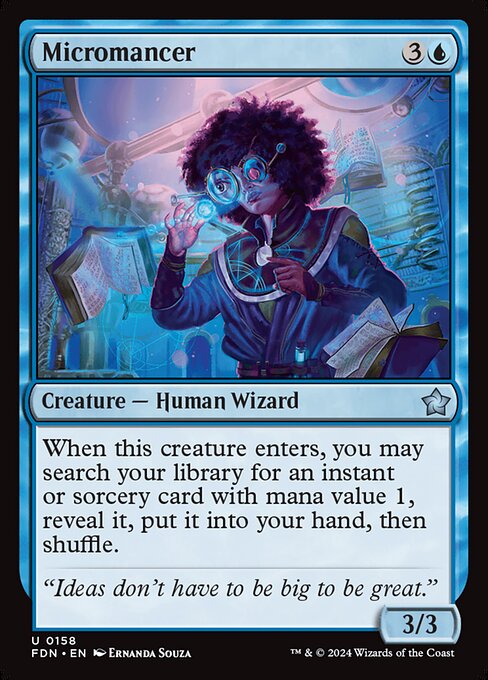 Micromancer card from the Foundations set
