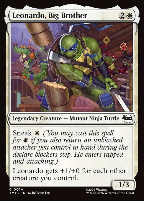 Leonardo, Big Brother card from the Teenage Mutant Ninja Turtles set