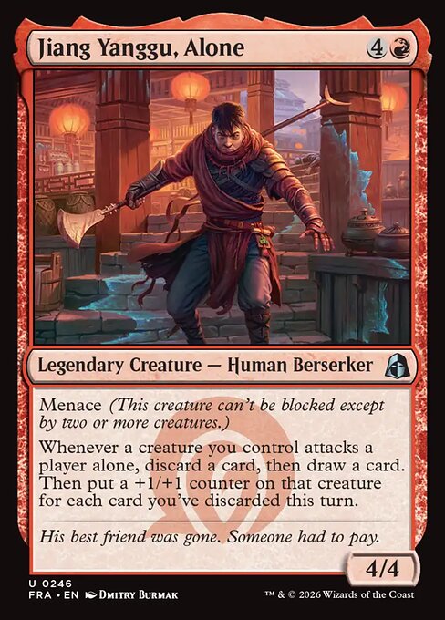 CAD Jiang Yanggu, Alone card from the Reality Fracture set