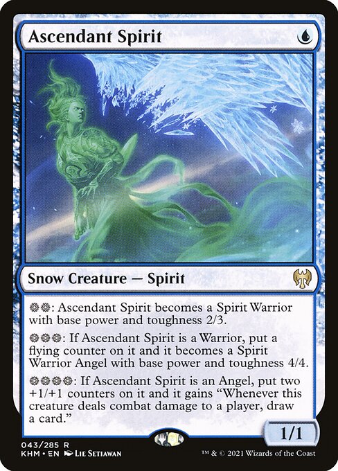 Ascendant Spirit card from the Kaldheim set