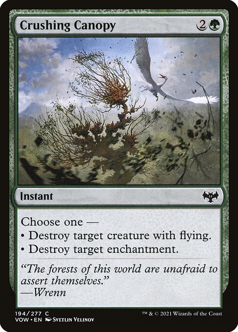 CAD Crushing Canopy card from the Innistrad: Crimson Vow set